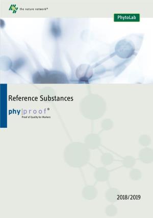 Reference Substances 2018/2019