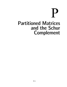 Partitioned Matrices and the Schur Complement