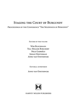 Staging the Court of Burgundy