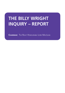 The Billy Wright Inquiry – Report