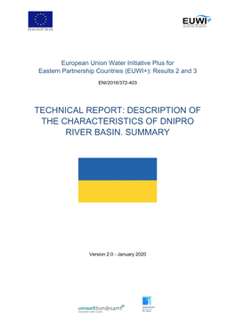 Technical Report: Description of the Characteristics of Dnipro River Basin