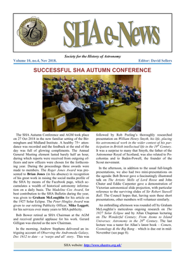 Successful Sha Autumn Conference