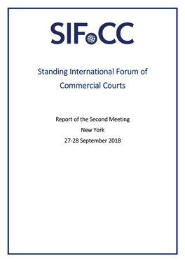 Report of the Second Sifocc Meeting