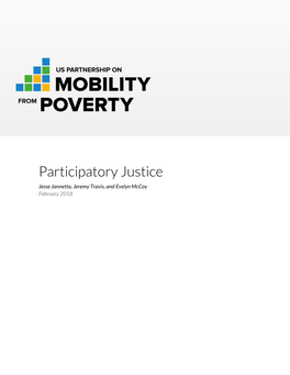 Participatory Justice Jesse Jannetta, Jeremy Travis, and Evelyn Mccoy February 2018