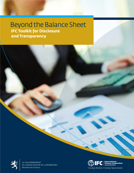Beyond the Balance Sheet IFC Toolkit for Disclosure and Transparency
