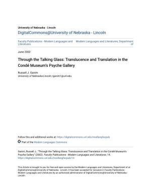 Through the Talking Glass: Translucence and Translation in the Condé Museum’S Psyche Gallery