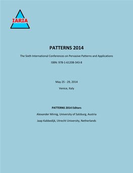 PATTERNS 2014 Proceedings