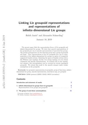 Representations of Lie Groupoids and Infinite-Dimensional Lie Groups
