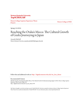 The Cultural Growth of Geeks Journeying in Japan