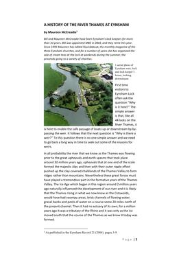 A HISTORY of the RIVER THAMES at EYNSHAM by Maureen Mccreadie1