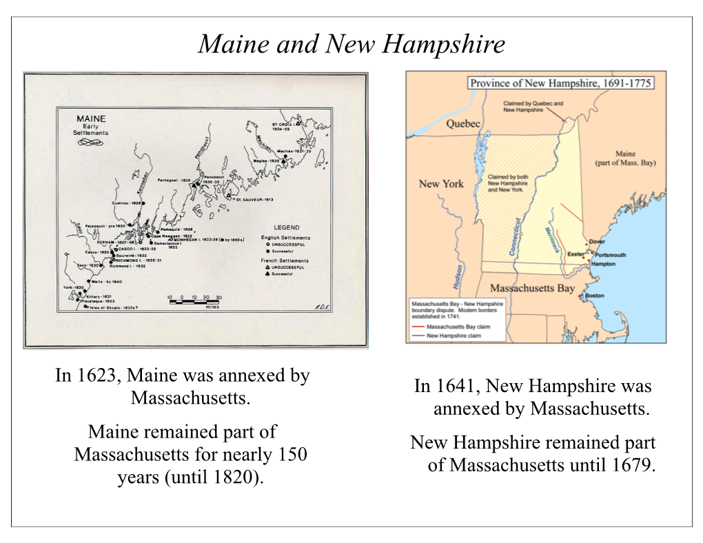 Dissenting and Middle Colonies