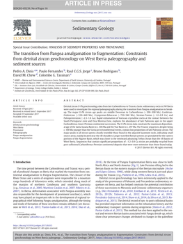 Constraints from Detrital Zircon Geochronology on West Iberia Paleogeography and Sediment Sources