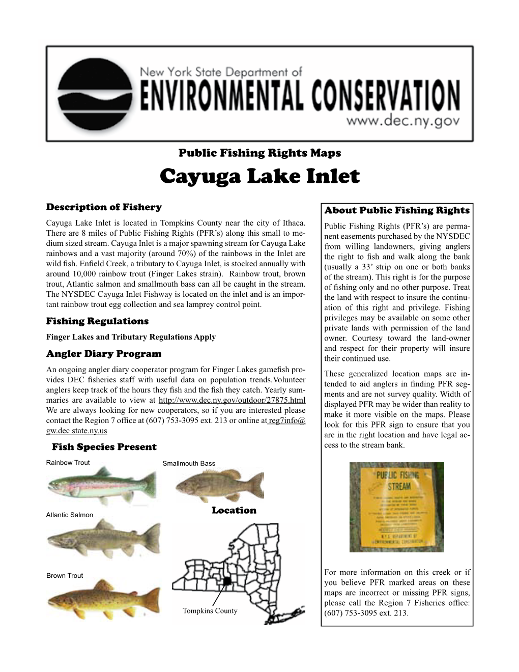 Cayuga Lake Inlet Public Fishing Rights