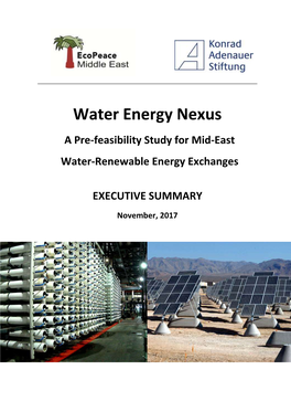 Water Energy Nexus a Pre-Feasibility Study for Mid-East Water-Renewable Energy Exchanges