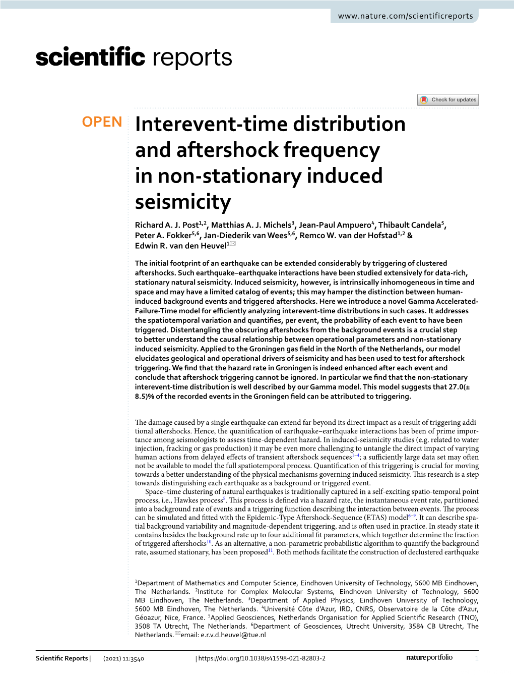 Interevent-Time Distribution and Aftershock Frequency in Non-Stationary Induced Seismicity