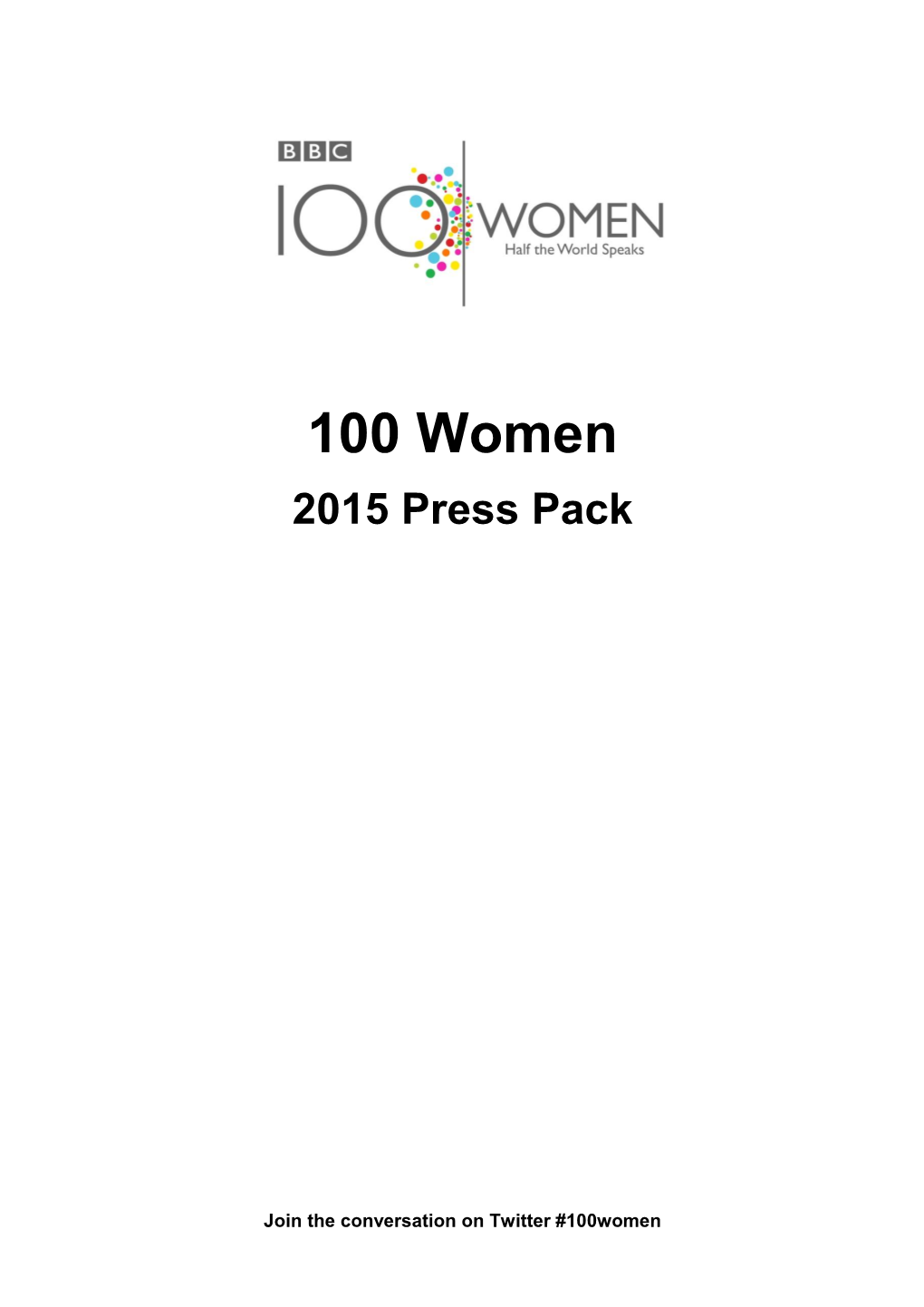 100 Women 2015 Press Pack