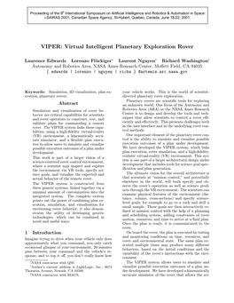 VIPER: Virtual Intelligent Planetary Exploration Rover