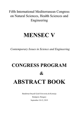 Mensec V Abstract Book