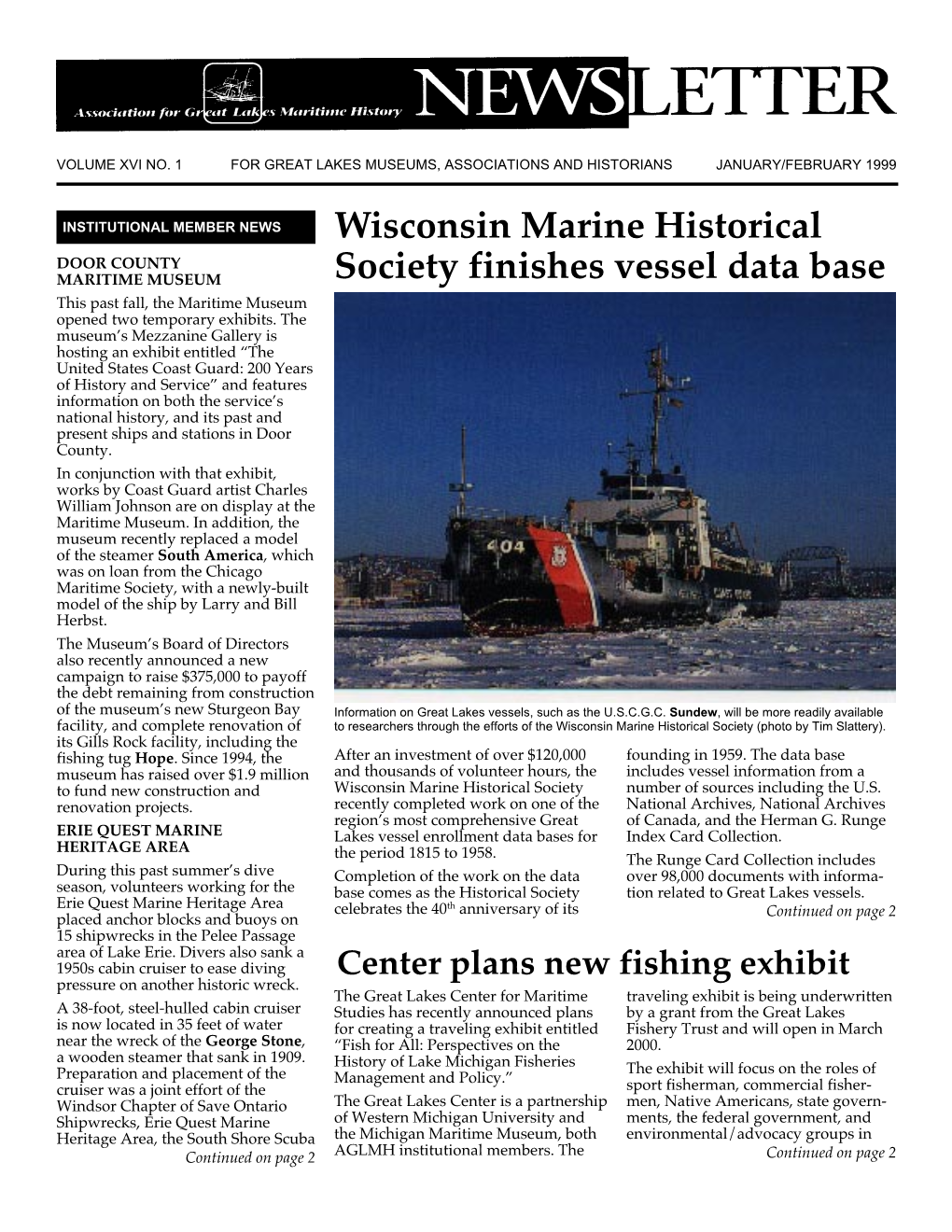 Wisconsin Marine Historical Society Finishes Vessel Data Base