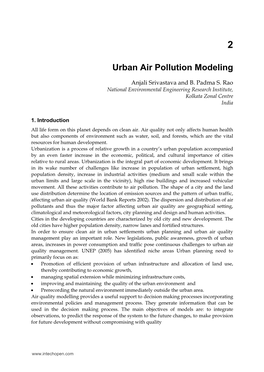 Urban Air Pollution Modeling