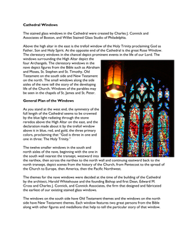 Stained Glass Windows in the Cathedral Were Created by Charles J