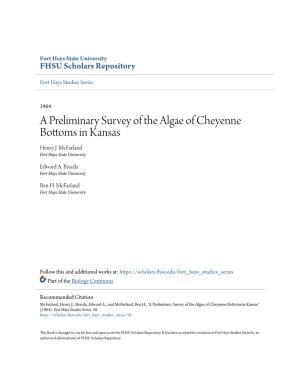 A Preliminary Survey of the Algae of Cheyenne Bottoms in Kansas Henry J