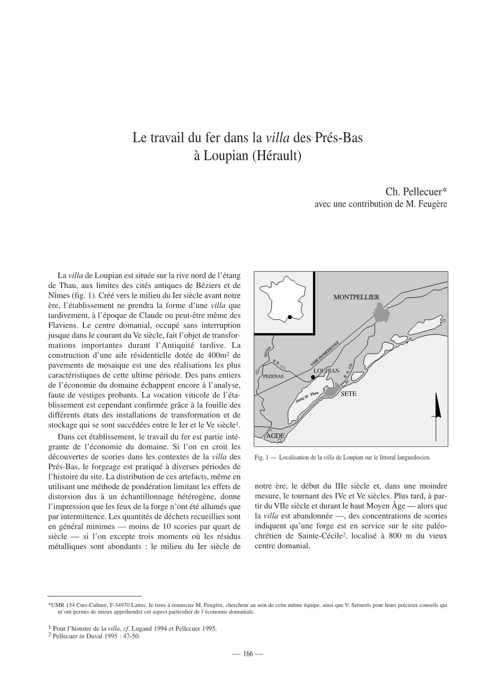 Le Travail Du Fer Dans La Villa Des Prés-Bas À Loupian (Hérault)