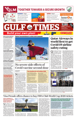 Qatar Airways in World First to Get Covid-19 Airline Safety Rating No
