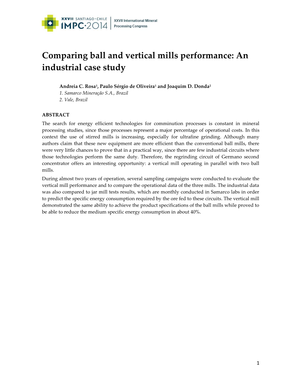Comparing Ball and Vertical Mills Performance: an Industrial Case Study