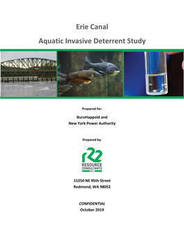 Erie Canal Aquatic Invasive Deterrent Study