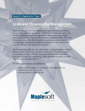 Units and Dimensional Management