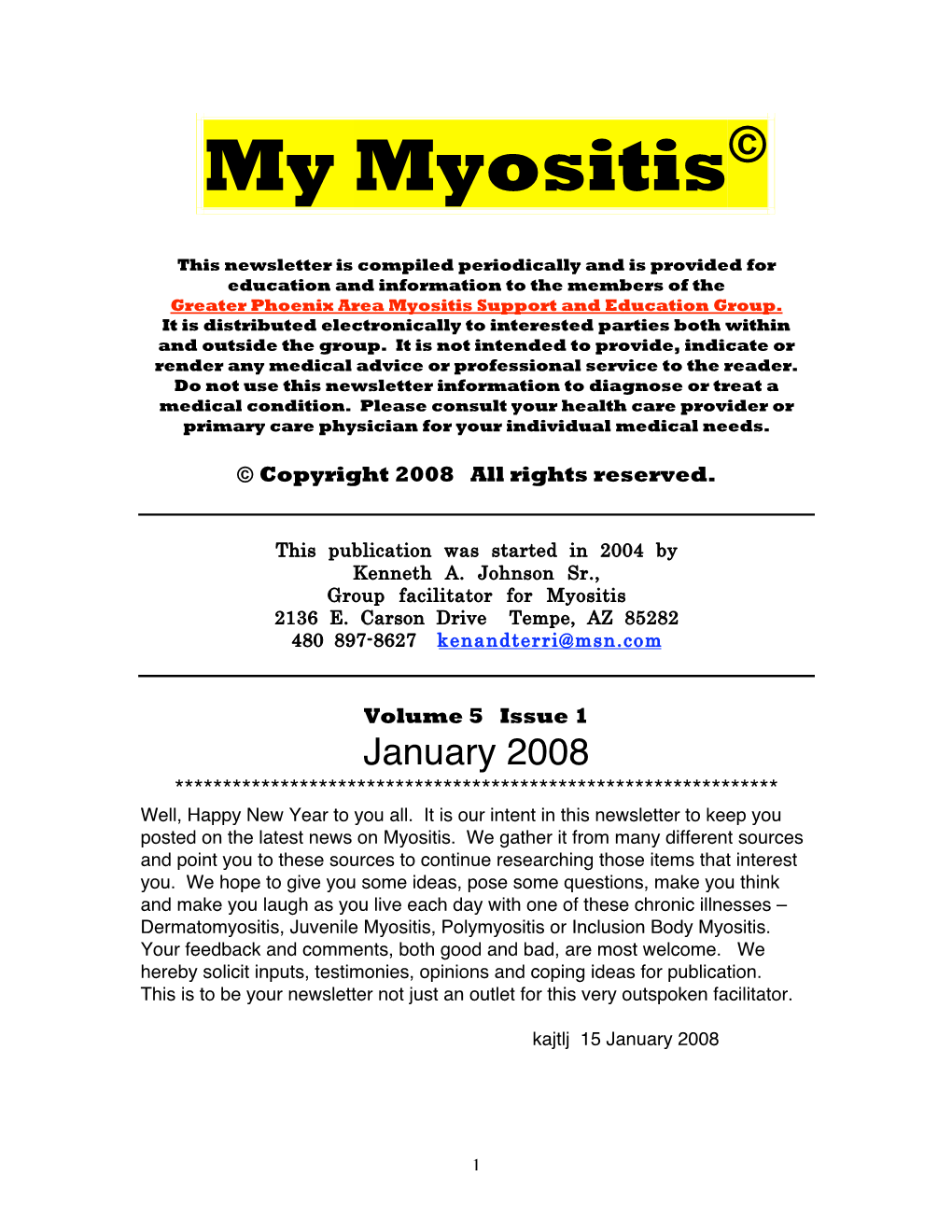 My Myositis©