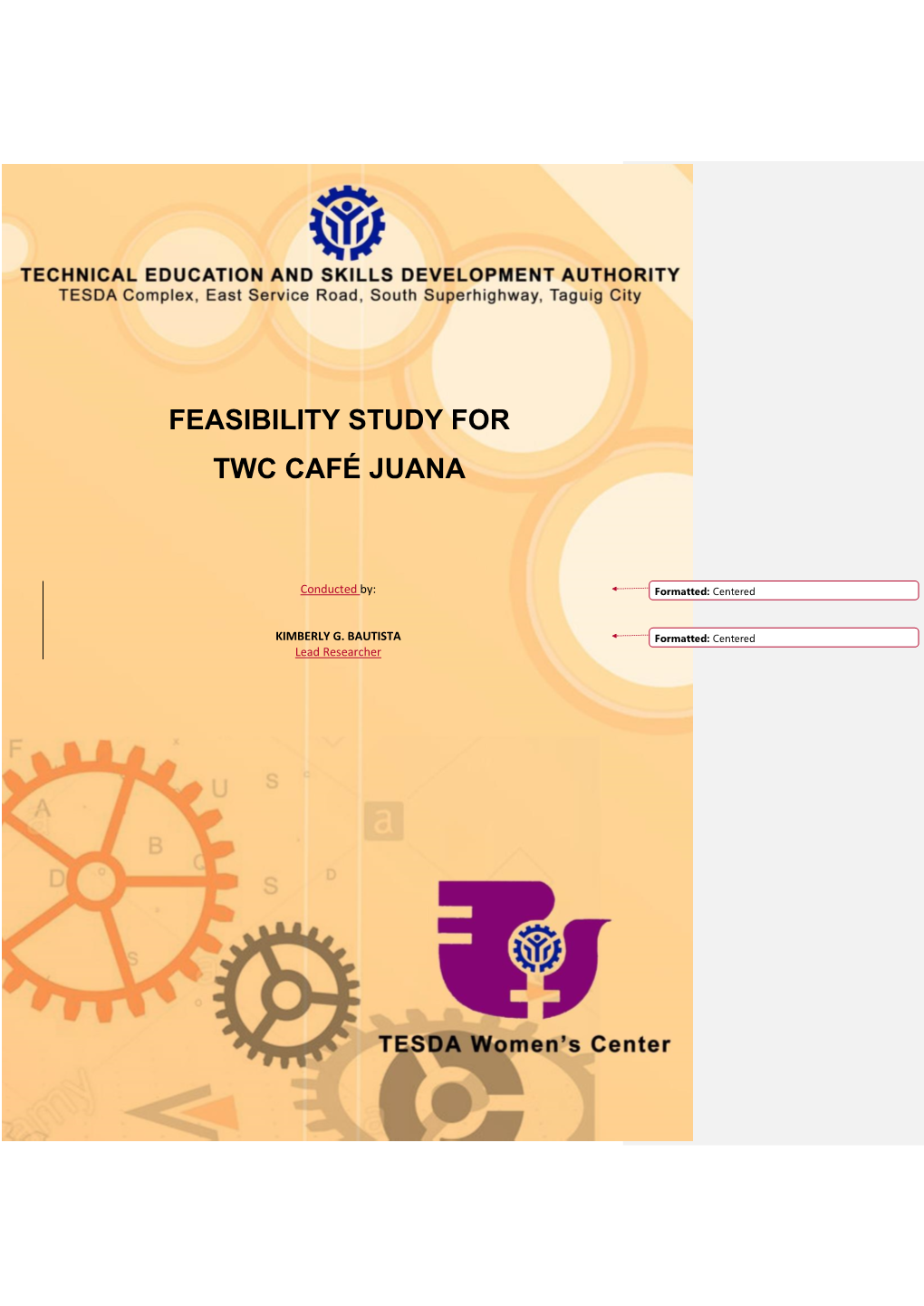 Feasibility Study for Twc Café Juana