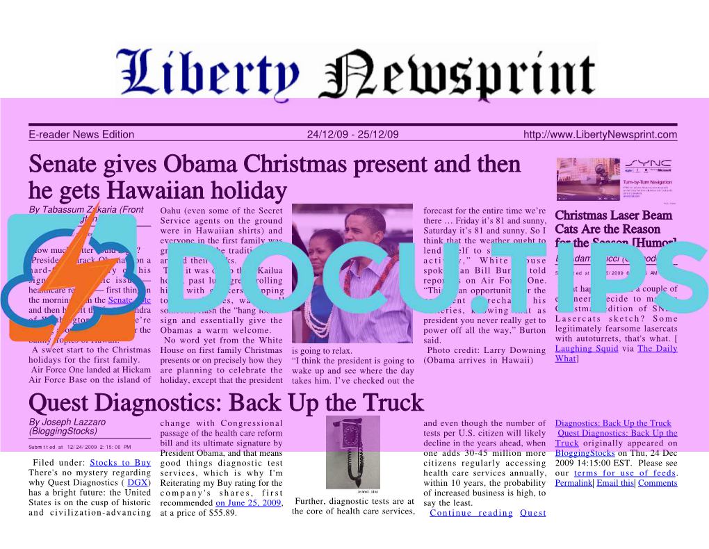 Liberty Newsprint Dec-25-09 Edition