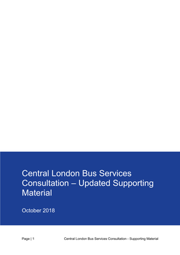 Central London Bus Services Consultation – Updated Supporting Material