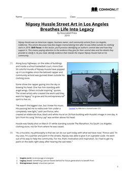 Nipsey Hussle Street Art in Los Angeles Breathes Life Into Legacy by Associated Press 2019