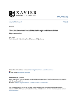 The Link Between Social Media Usage and Natural Hair Discrimination
