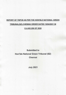 Report Filed by TNPCB in OA No 256 of 2020(SZ).Pdf