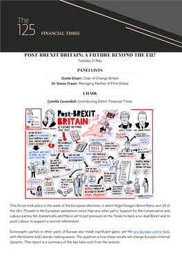 POST-BREXIT BRITAIN: a FUTURE BEYOND the EU? Tuesday 21 May