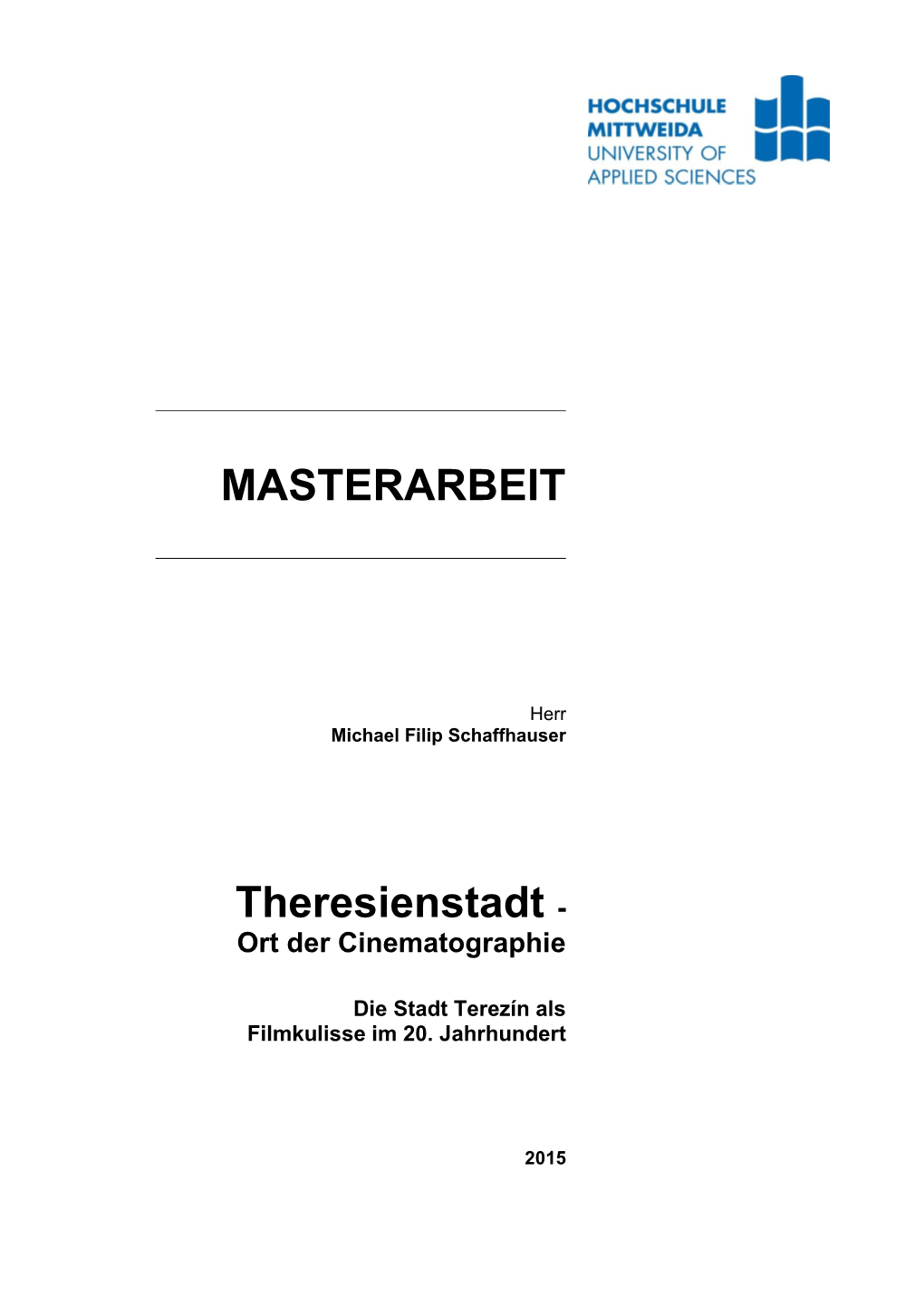 MASTERARBEIT Theresienstadt