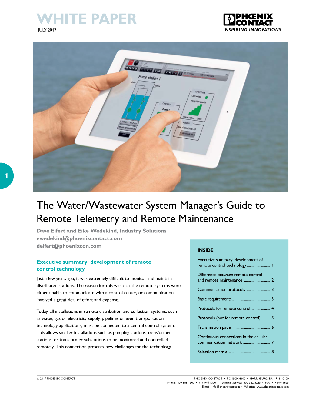 The Water/Wastewater System Manager's Guide to Remote