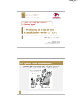 The Rights of Settlor and Beneficiaries Under a Trust