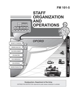 Staff Organization and Operations Contents
