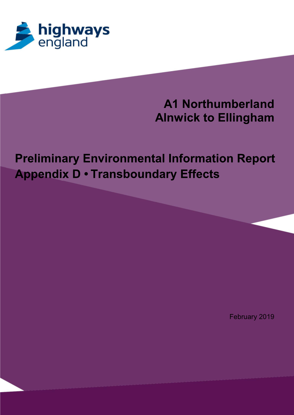 A1 Northumberland Alnwick to Ellingham Preliminary