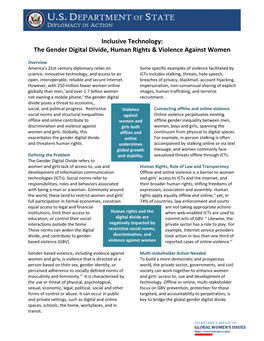 The Gender Digital Divide, Human Rights & Violence Against Women