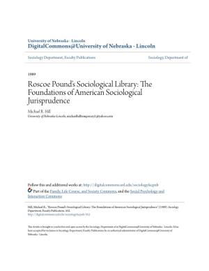 The Foundations of American Sociological Jurisprudence Michael R