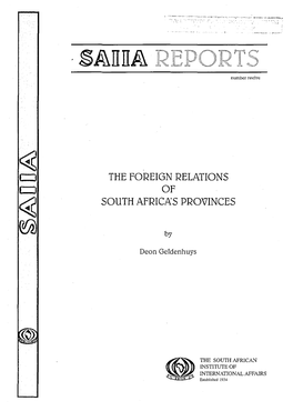 The Foreign Relations of South Africa's Provinces