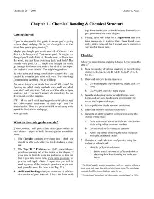 Chemical Bonding & Chemical Structure
