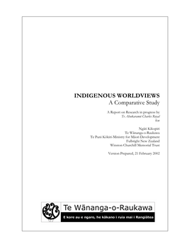 INDIGENOUS WORLDVIEWS a Comparative Study