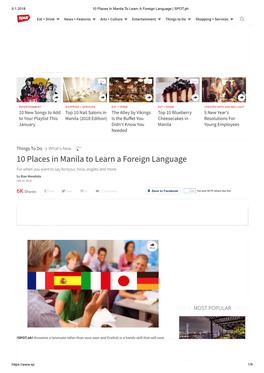 10 Places in Manila to Learn a Foreign Language | SPOT.Ph